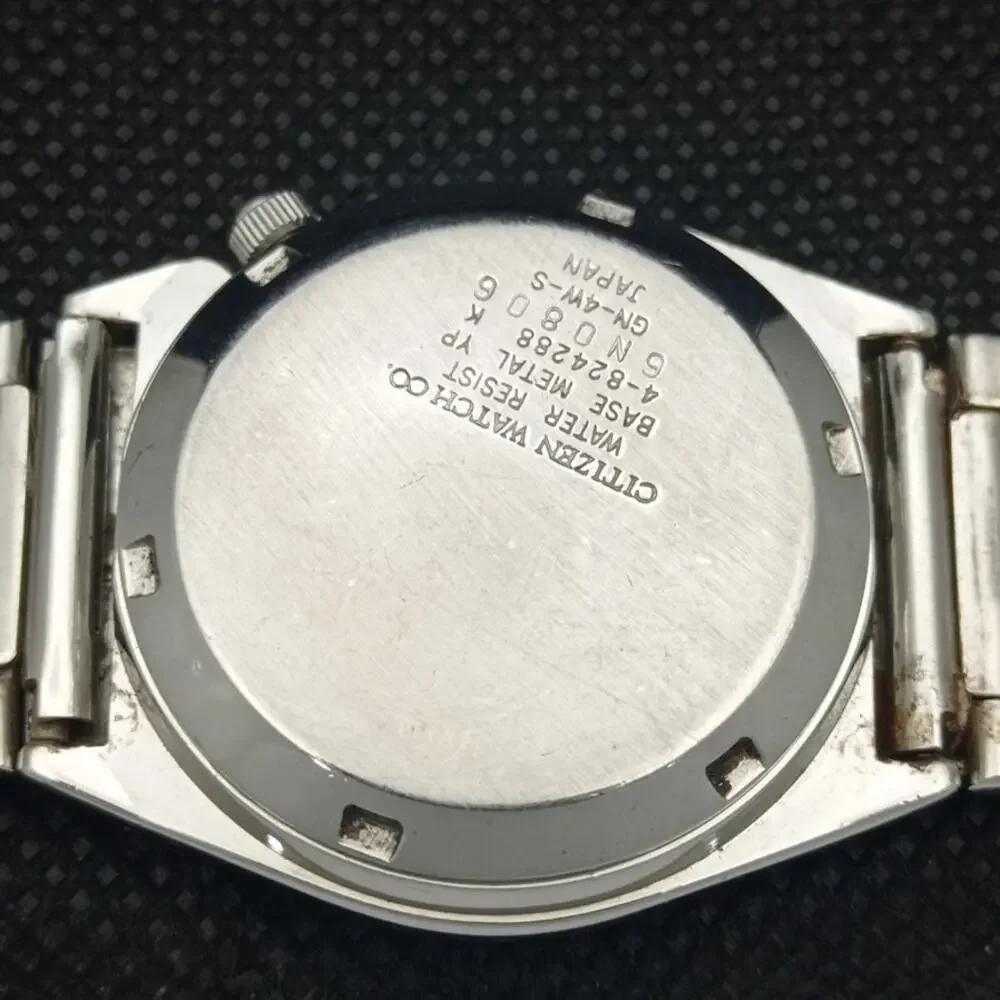 Vintage 1971 Citizen Automatic Mens Silver Watch W/daydate & Gold accents